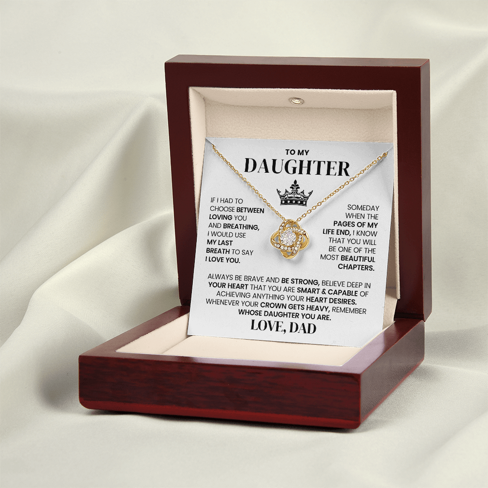 Love Knot Necklace To My Daughter - Love Dad
