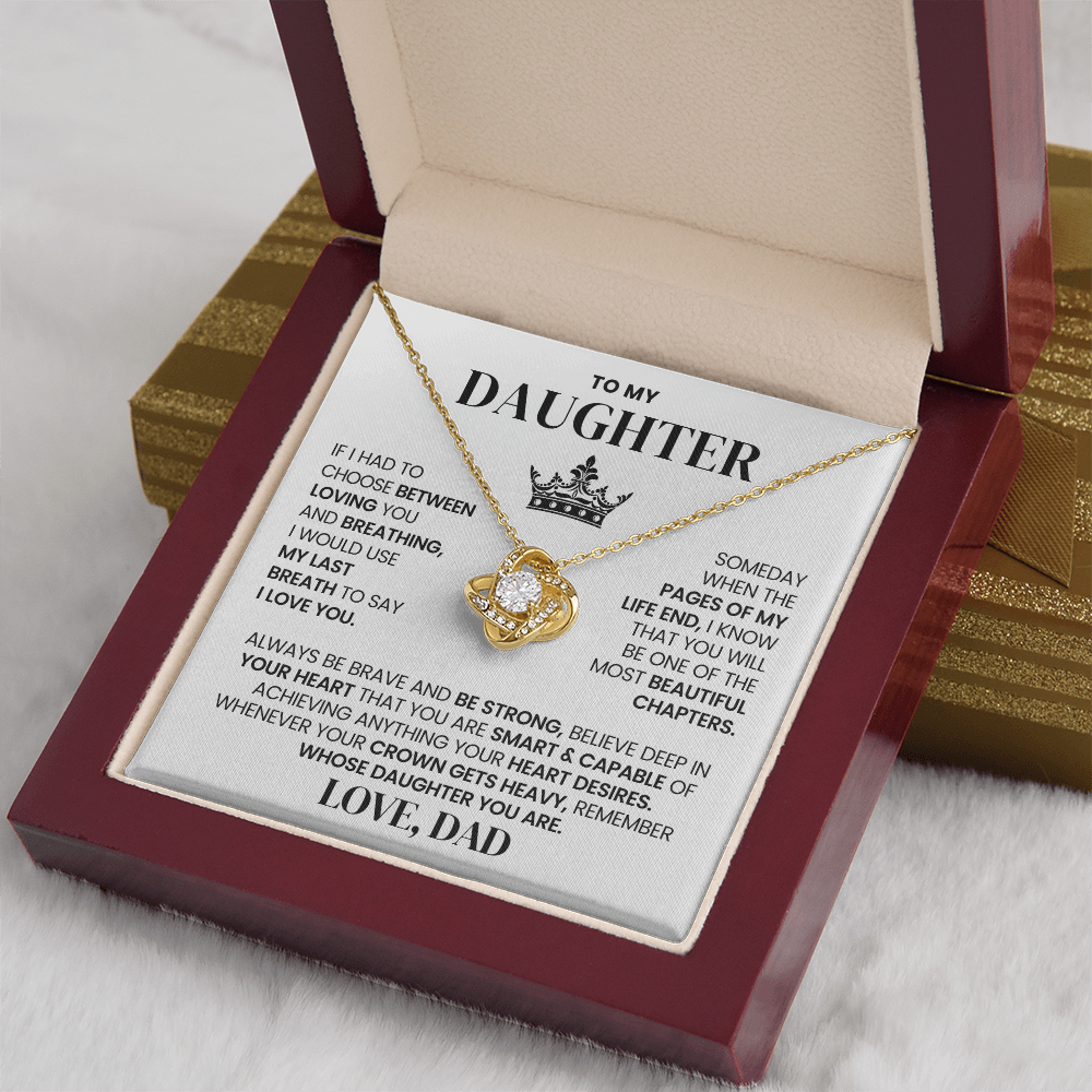 Love Knot Necklace To My Daughter - Love Dad