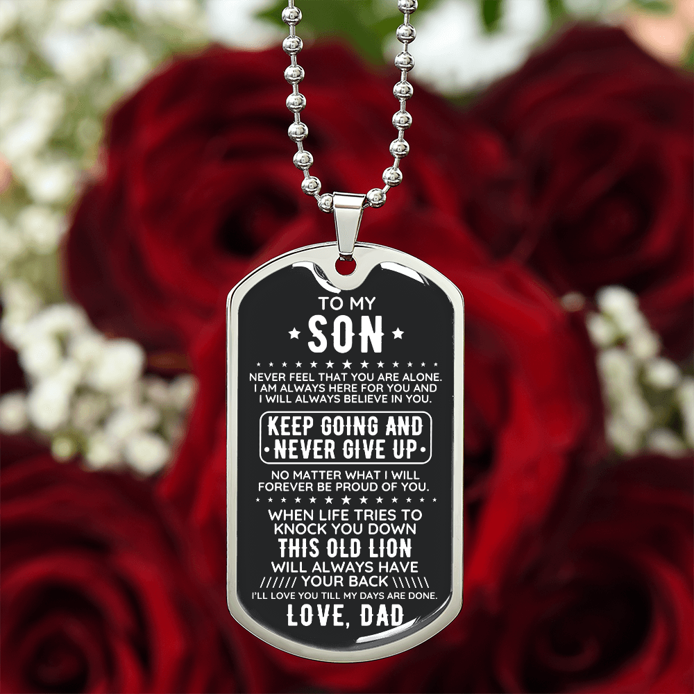 Engraved Dog Tag - Gift To My Son Love Dad