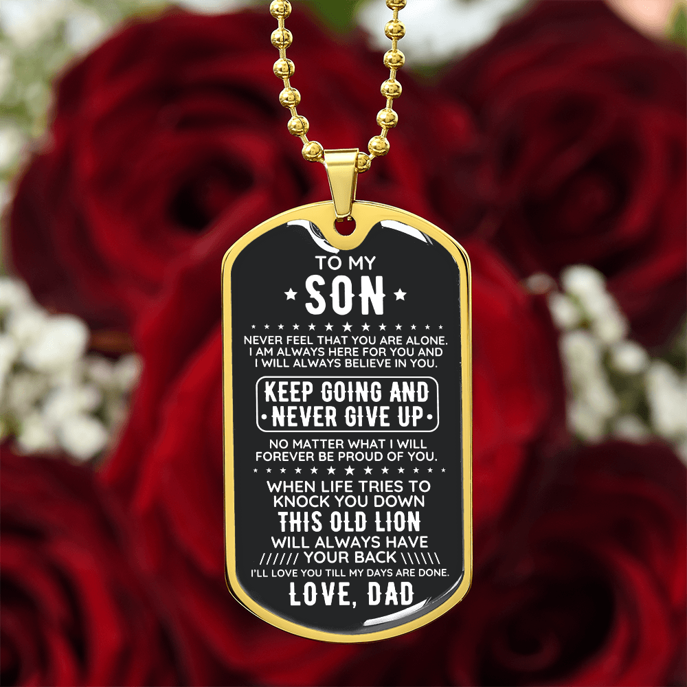 Engraved Dog Tag - Gift To My Son Love Dad