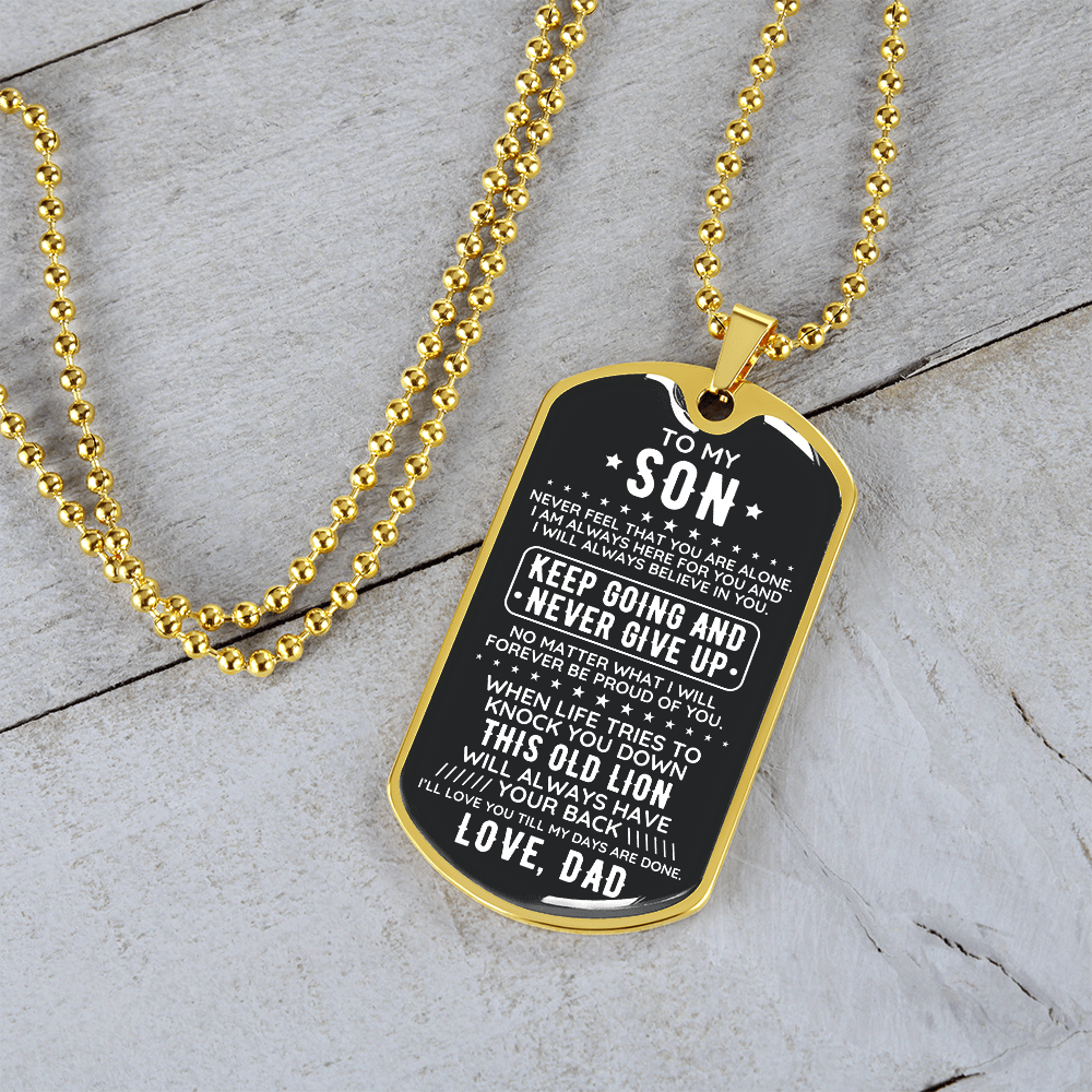 Engraved Dog Tag - Gift To My Son Love Dad