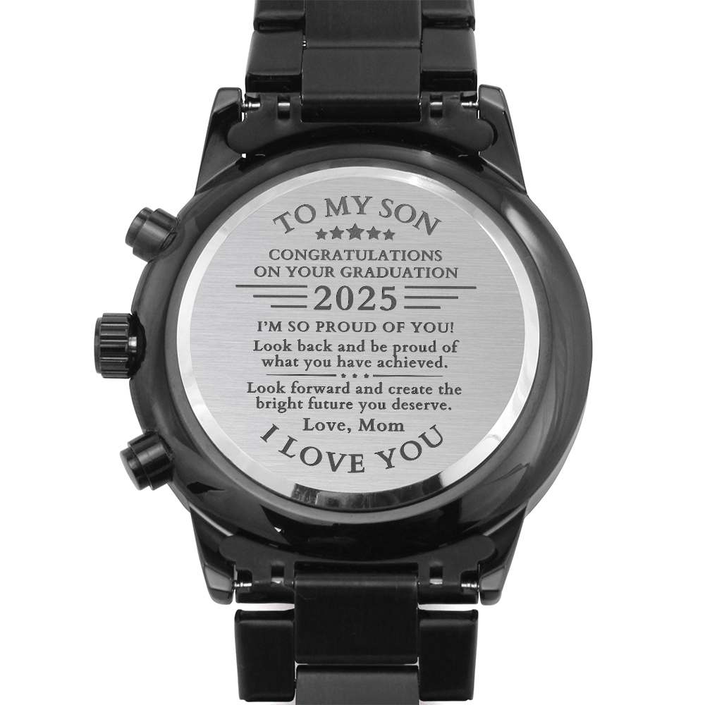 Engraved Watch - Graduation Gift To Son - From Mom