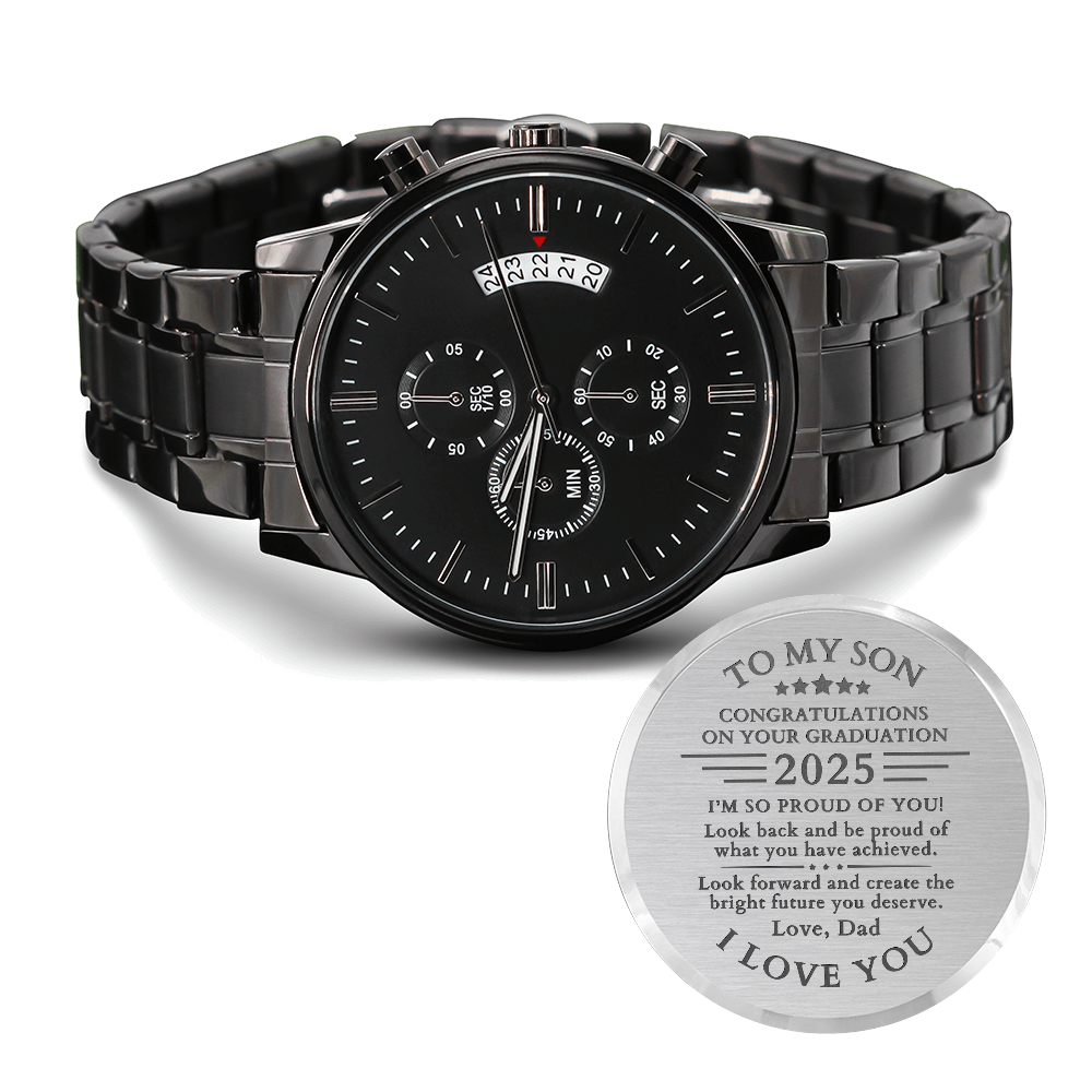 Engraved Watch - 2025 Graduation Gift To Son From Dad