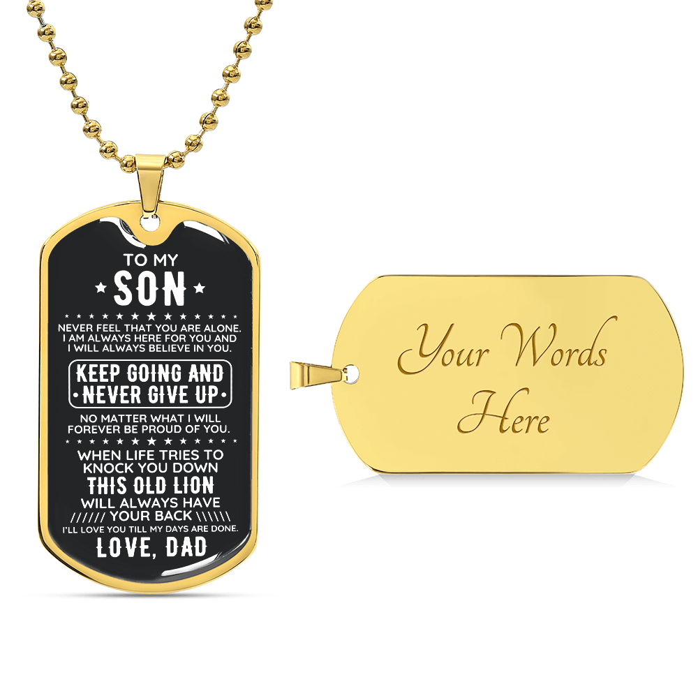 Engraved Dog Tag - Gift To My Son Love Dad