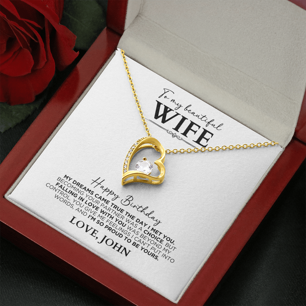 Forever Love Necklace To My Beautiful Wife - Birthday Gift