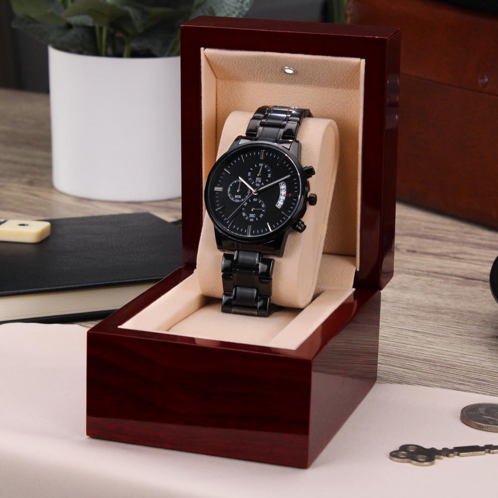 Engraved Chronograph Watch - Gift For Boyfriend