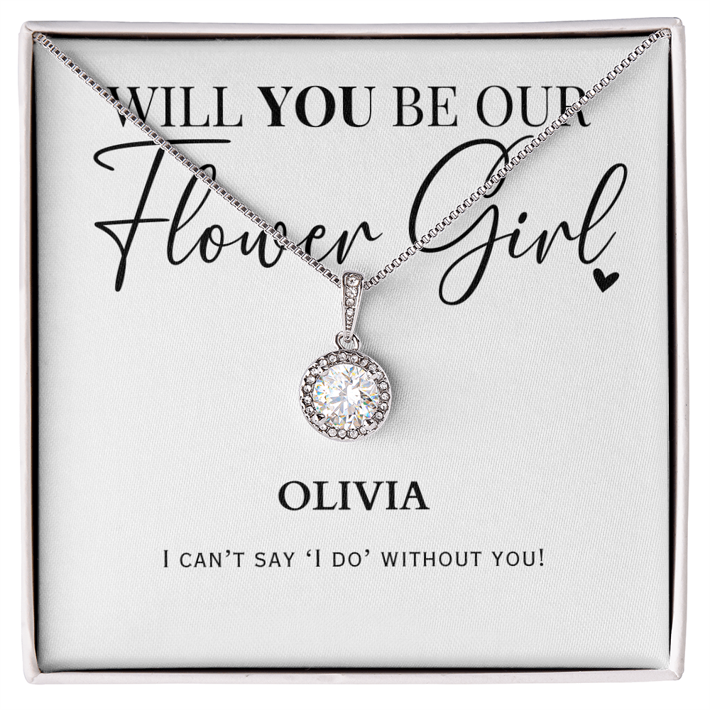 Flower Girl Necklace Gift + Message