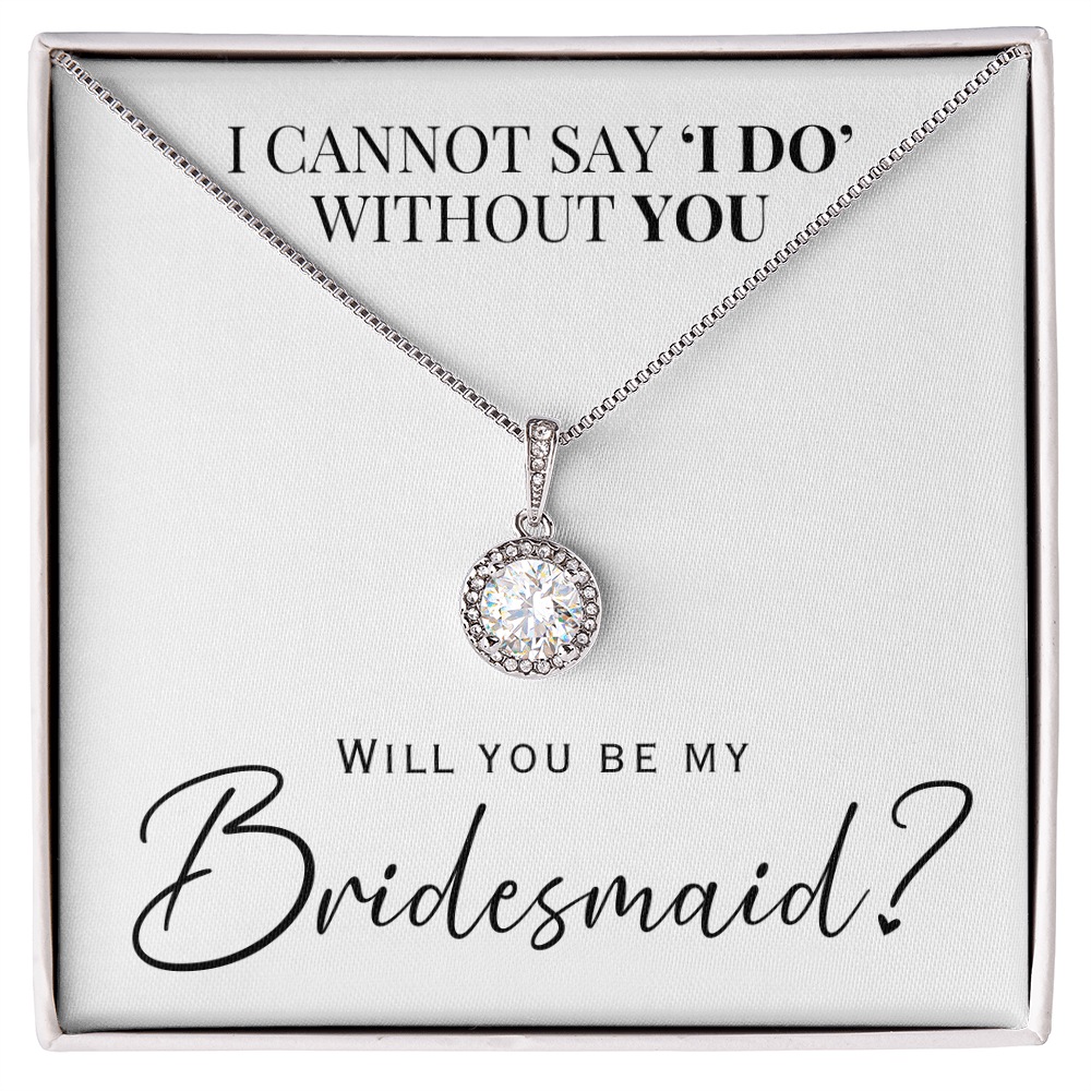 meaningful, gorgeous necklace for bridesmaid proposal gift, with a message card inside