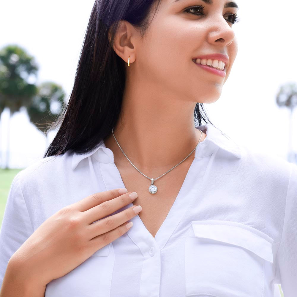 Mother Daughter Necklace + Message Card