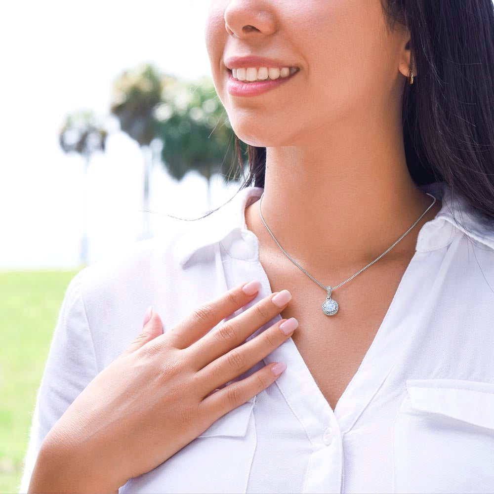 Mother Daughter Necklace + Message Card