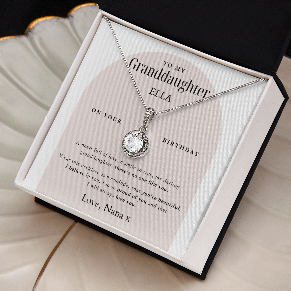 Granddaughter Necklace + Message Card Gift