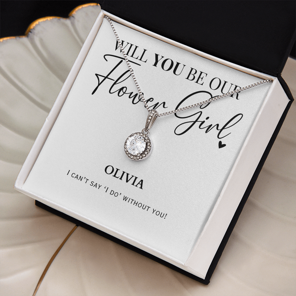 Flower Girl Necklace Gift + Message