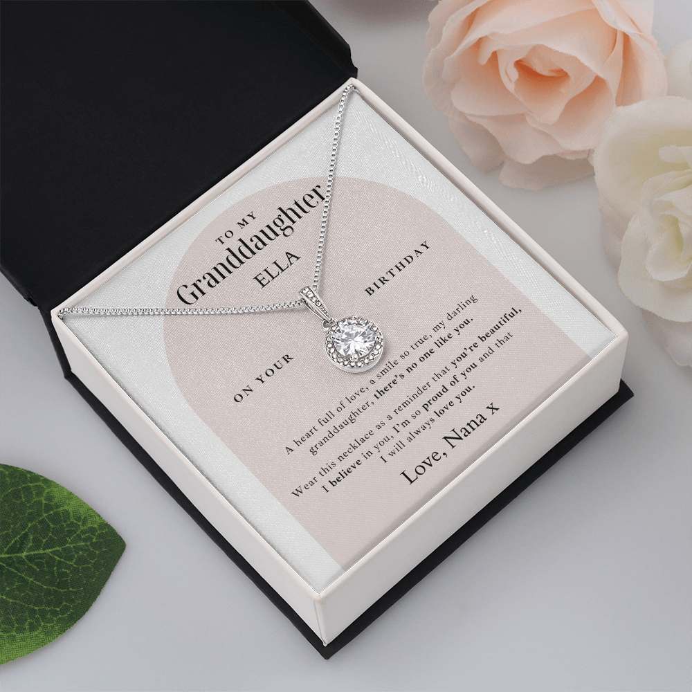 Granddaughter Necklace + Message Card Gift