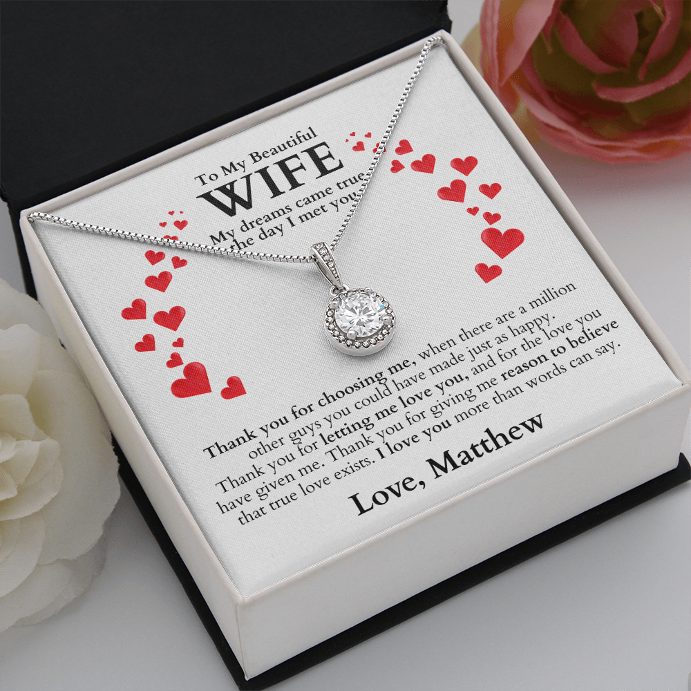 Wife - Reason To Believe - Love Necklace Gift