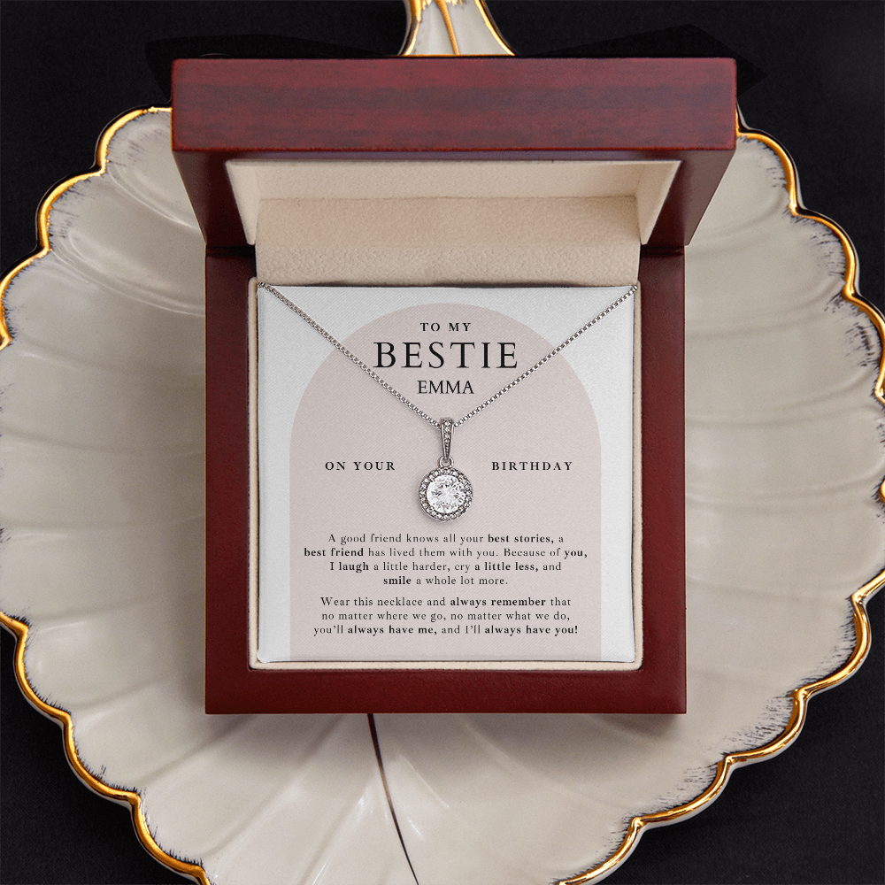 Bestie Necklace + Message Birthday Gift