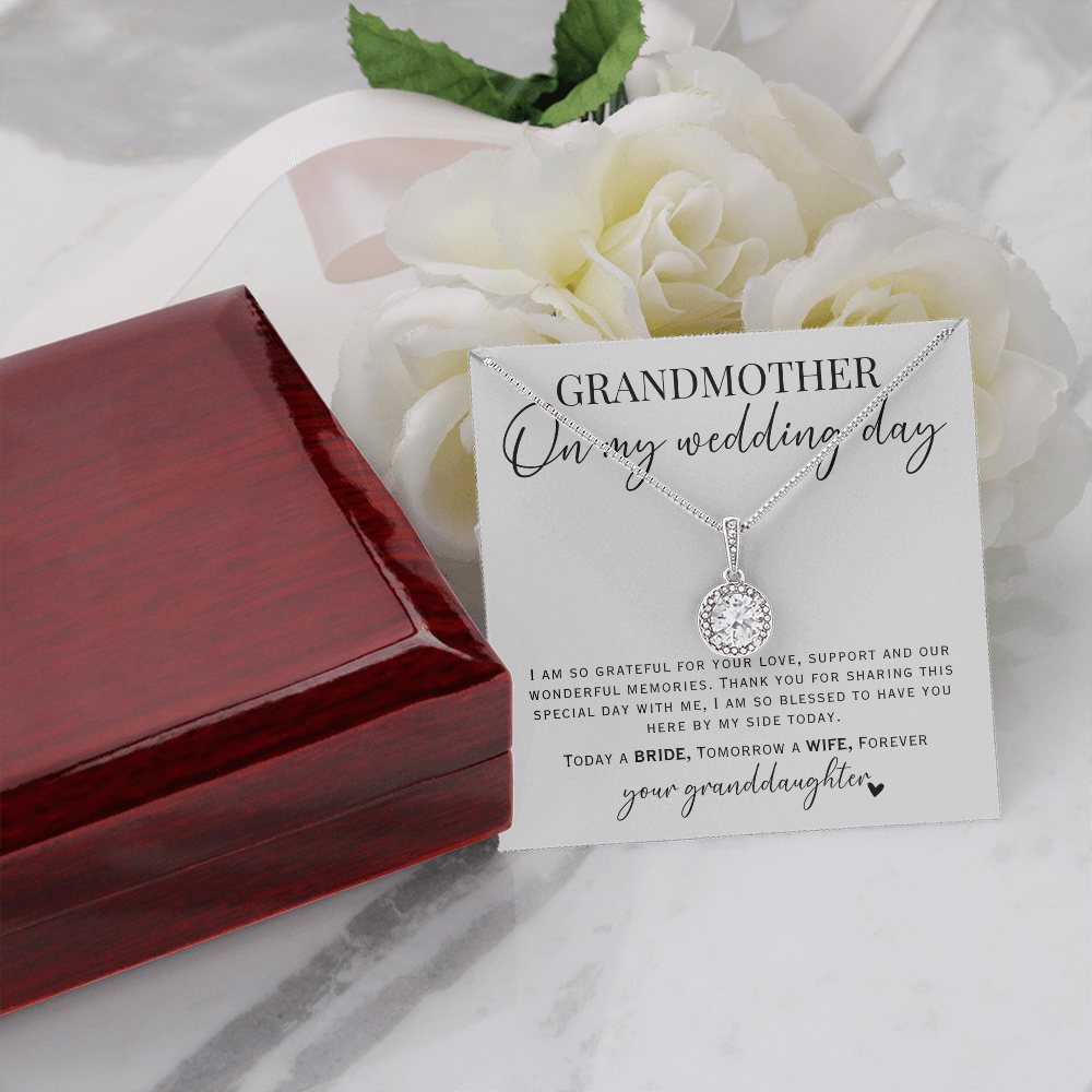 Grandmother - Wedding Necklace Gift + Message