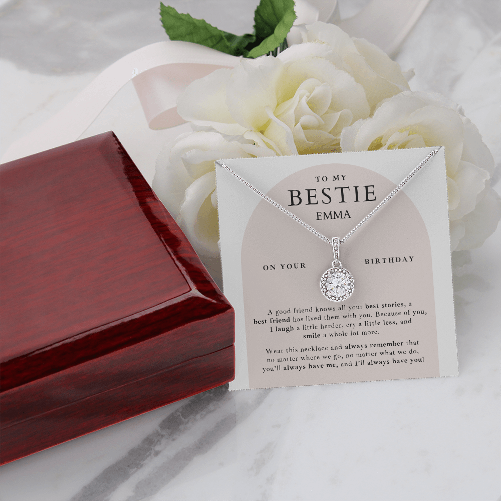 Bestie Necklace + Message Birthday Gift