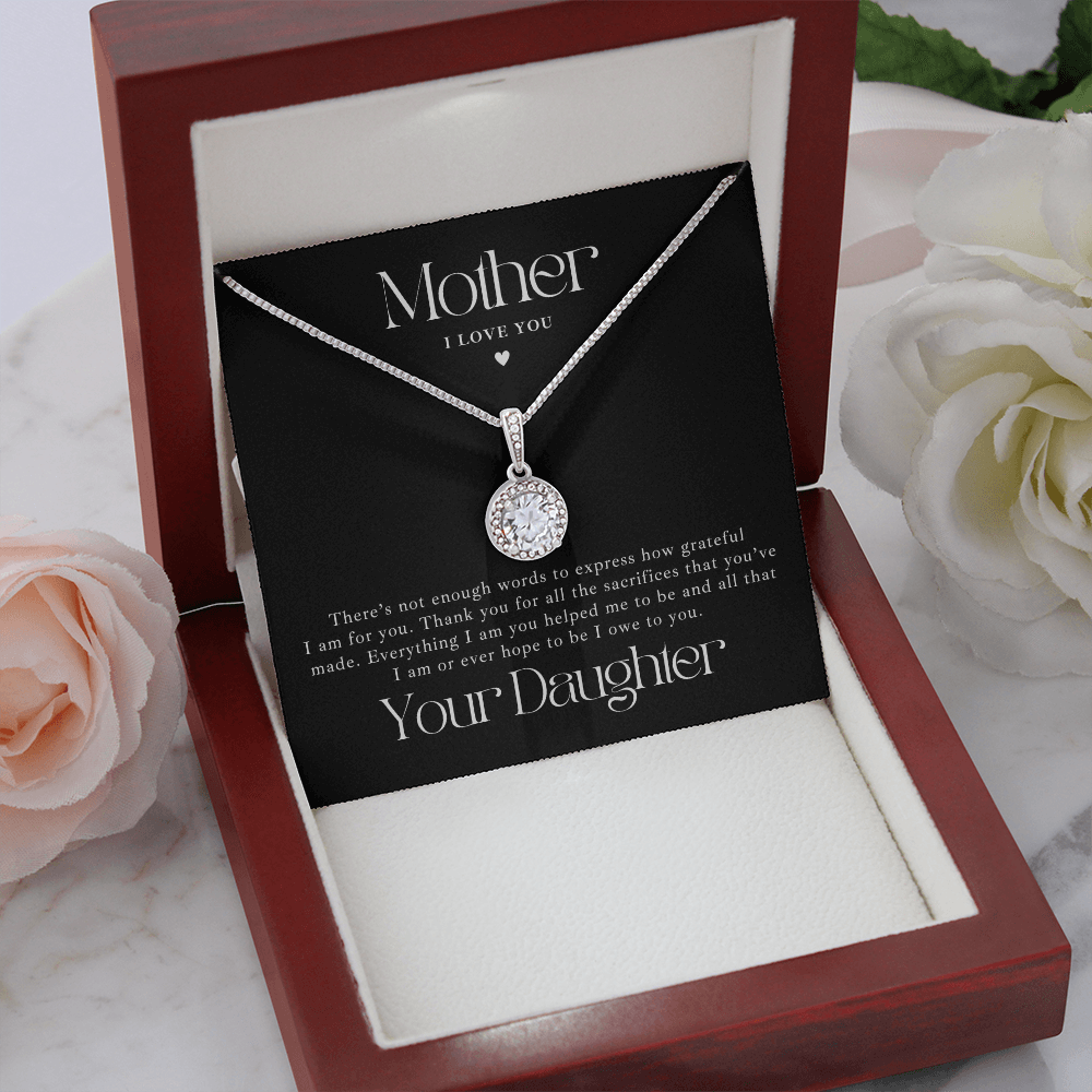 Mother Daughter Necklace + Message Card