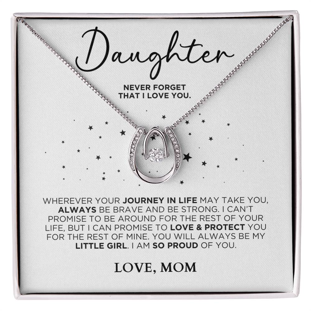 Daughter Lucky Necklace Gift - Be Brave