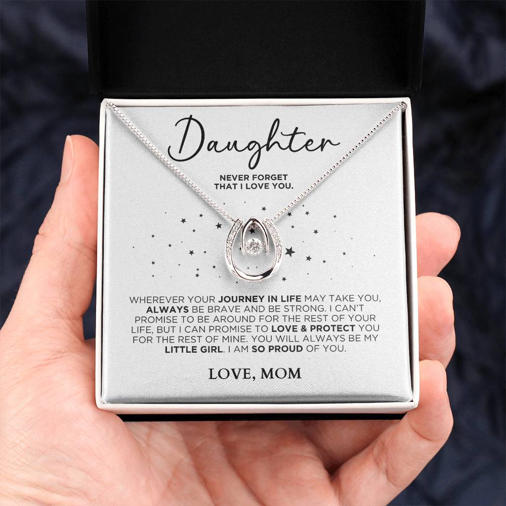 Daughter Lucky Necklace Gift - Be Brave