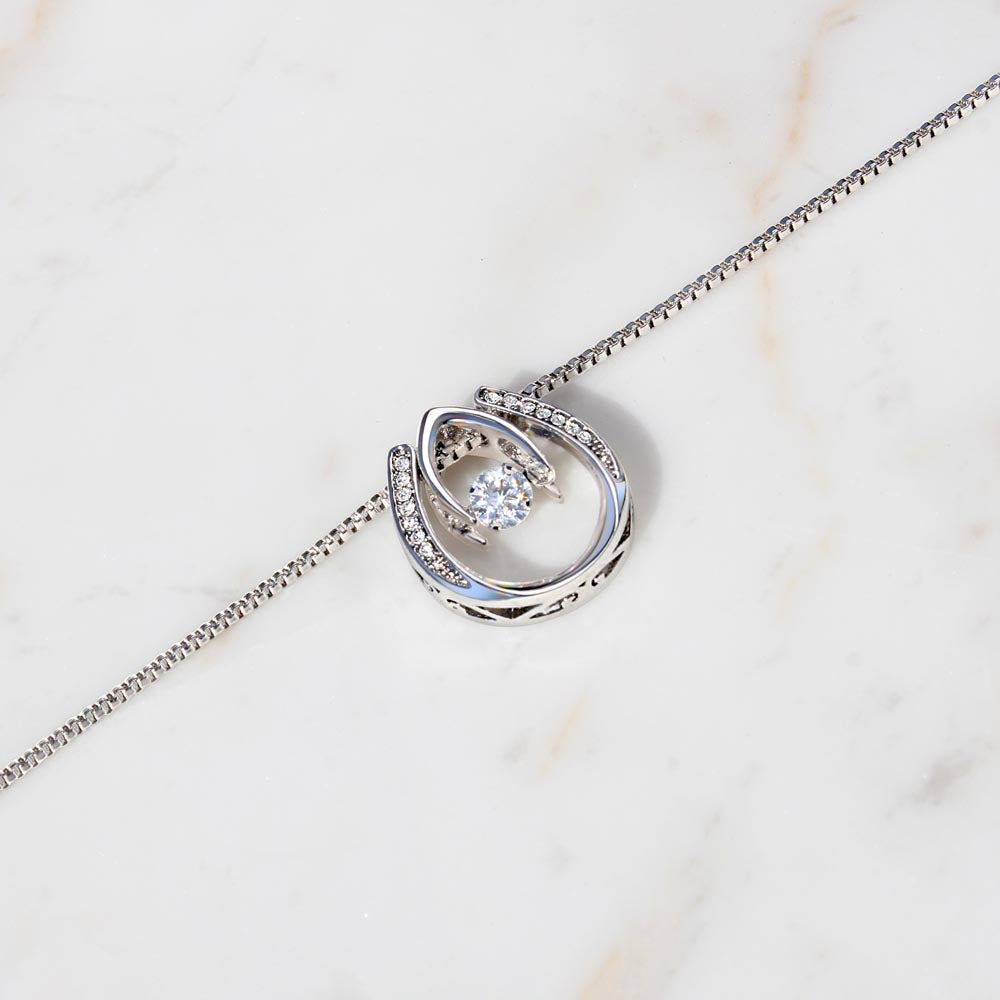 beautiful white gold necklace for her