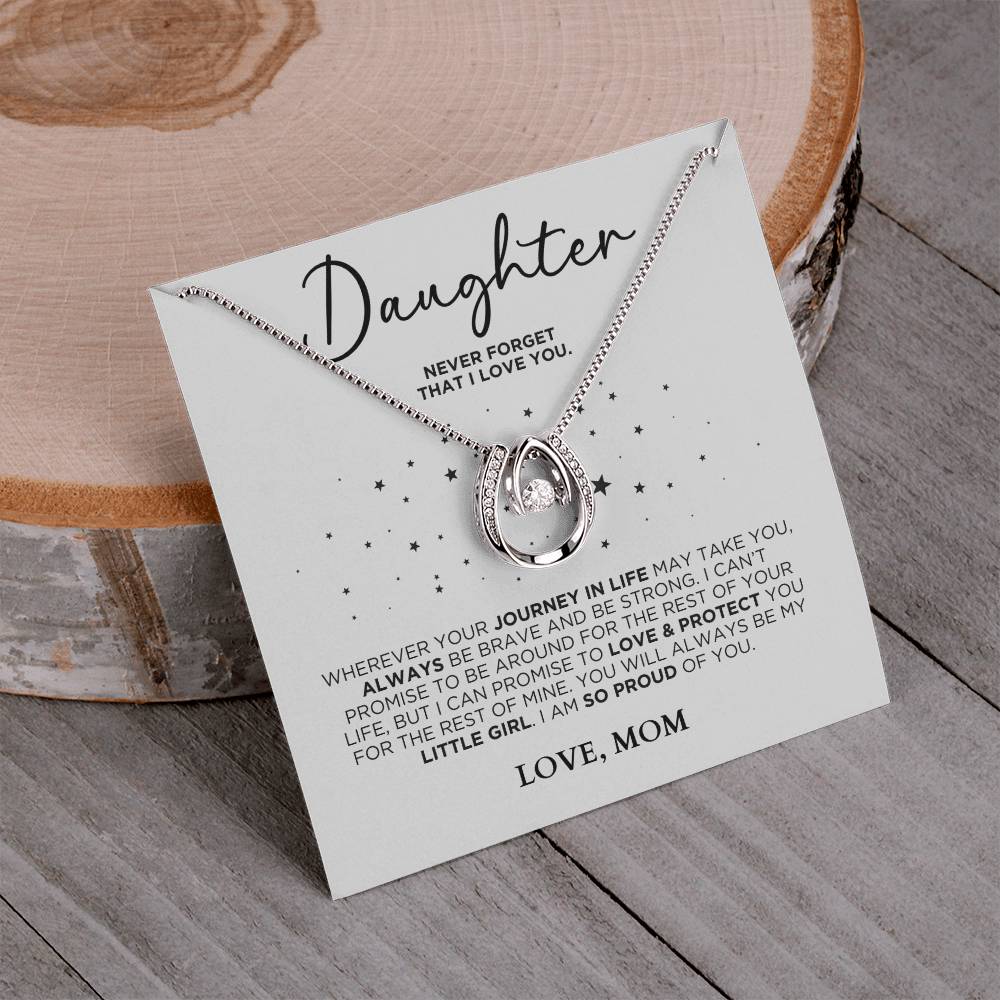 Daughter Lucky Necklace Gift - Be Brave