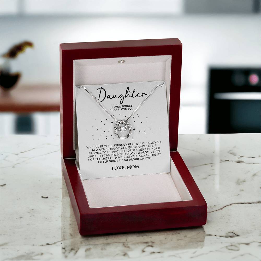 Daughter Lucky Necklace Gift - Be Brave