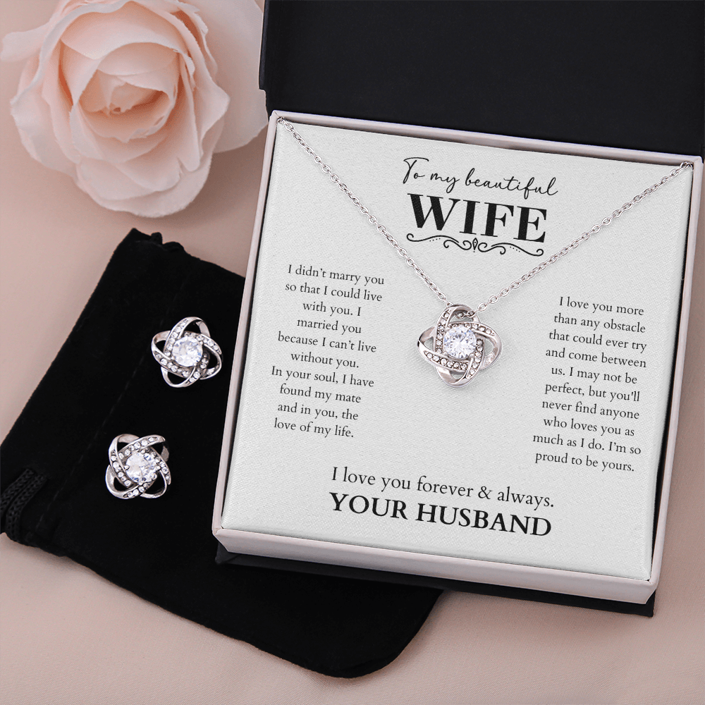 To My Beautiful Wife Necklace Gift Set