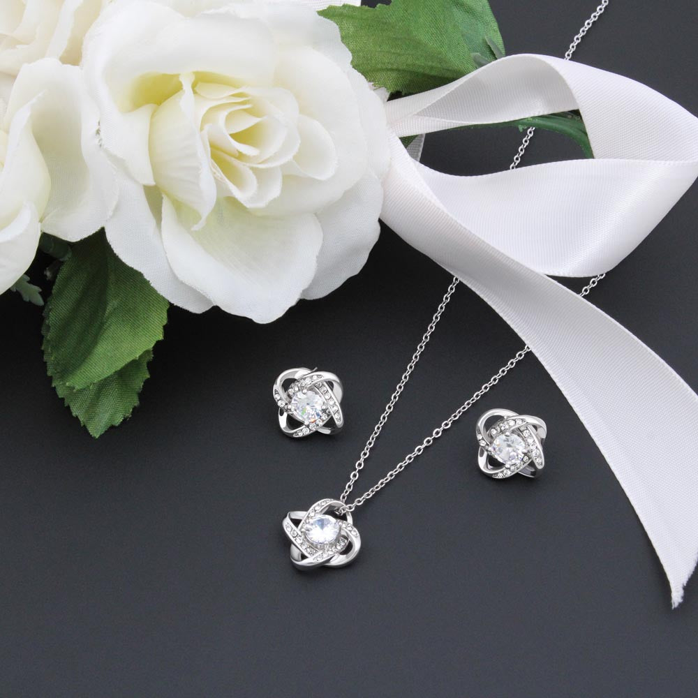 Beautiful Bride Necklace + Earrings + Message Set