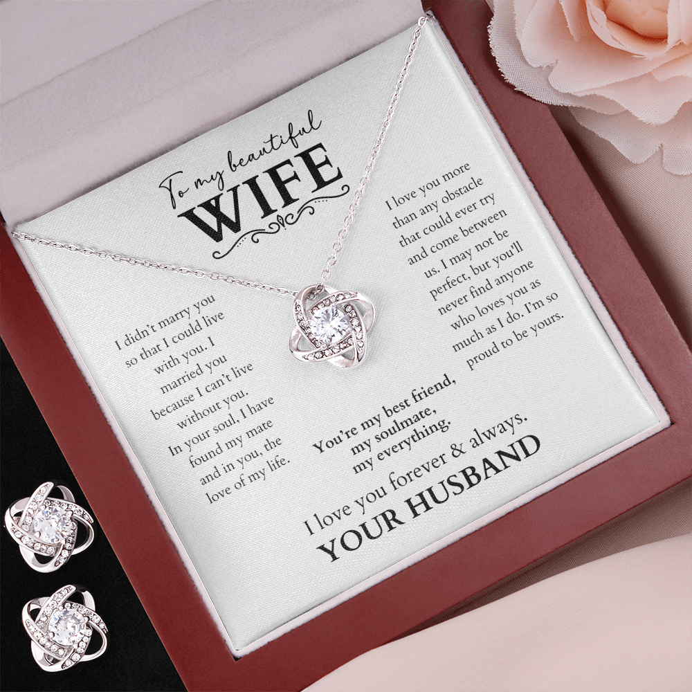 To My Beautiful Wife Necklace Gift Set