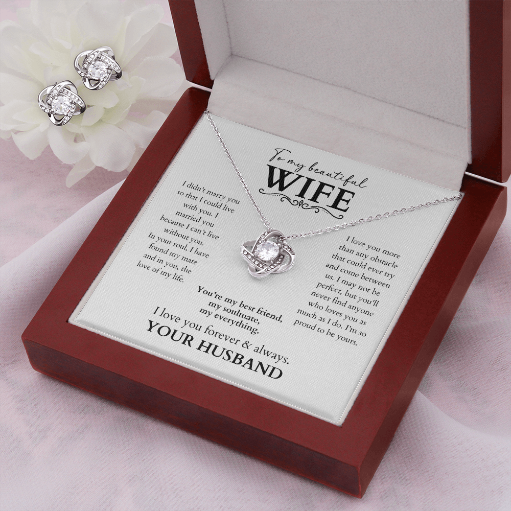 To My Beautiful Wife Necklace Gift Set