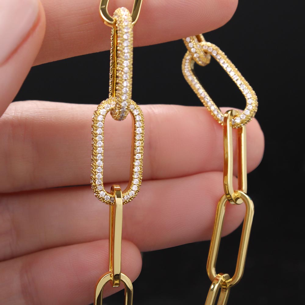 Gold Paperclip Chain Necklace Gift - To My Girlfriend