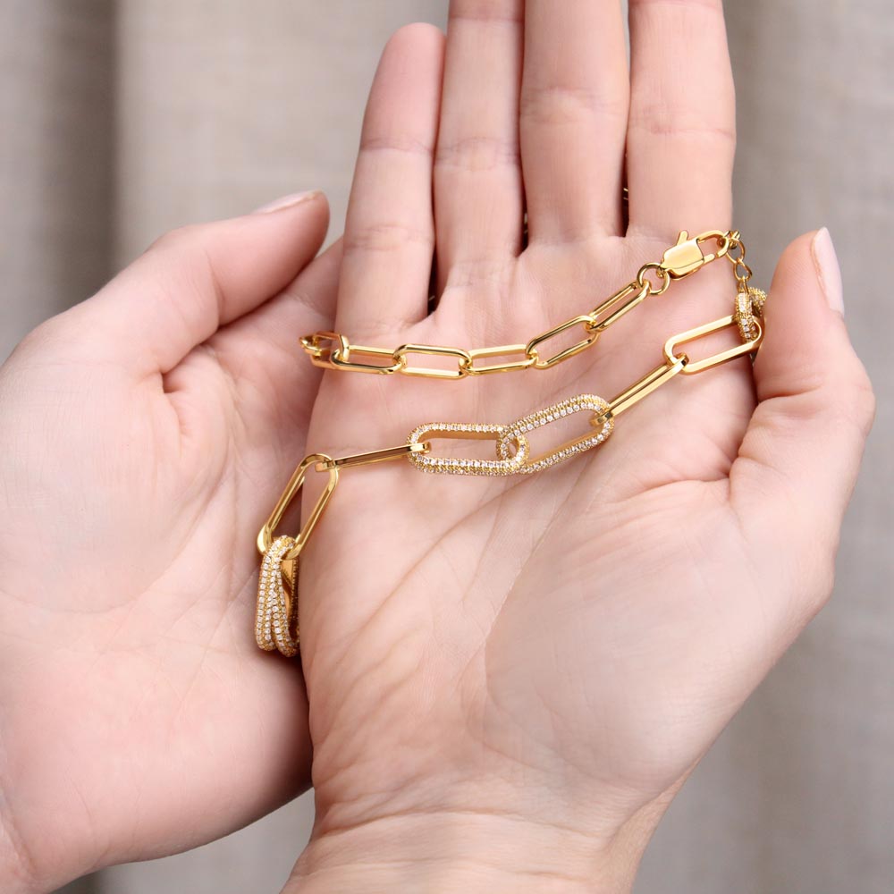 To My Love - Gold Paperclip Necklace - Valentine's Gift