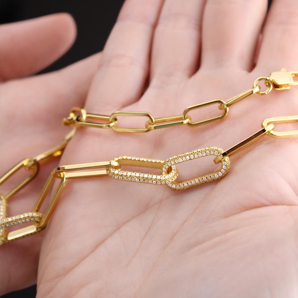 Gold Paperclip Chain Necklace Gift - To My Girlfriend