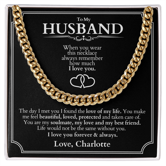 Cuban Link Chain - Gift For Husband - Never Forget