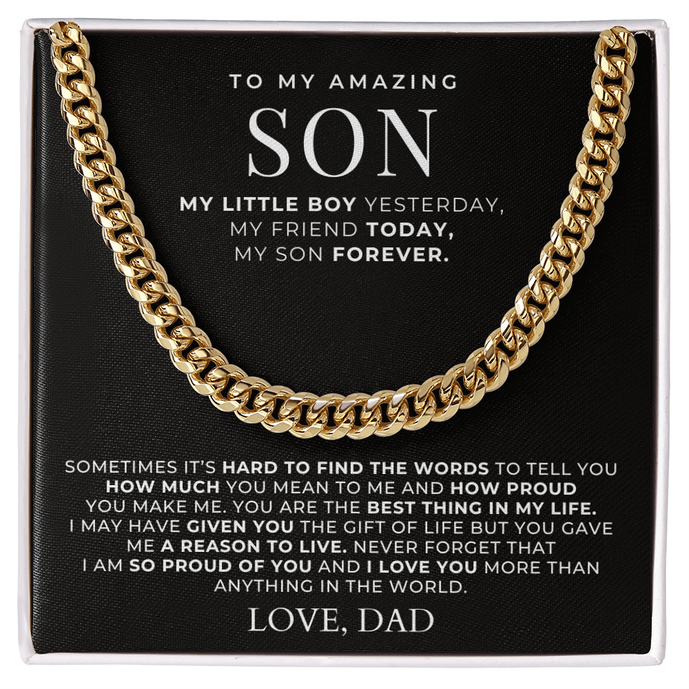 Gold chain necklace gift for sons. The Outlander Gifts