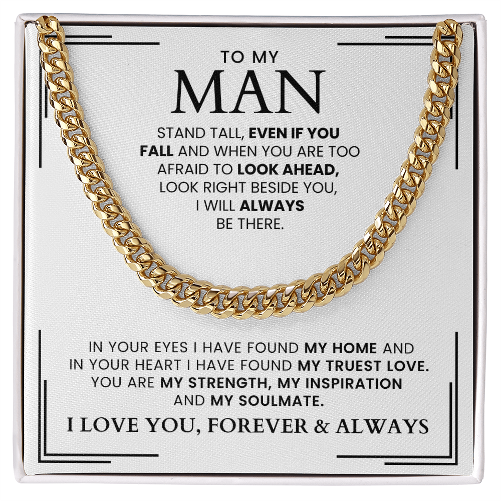 To My Man - My Home - Necklace + Message Gift