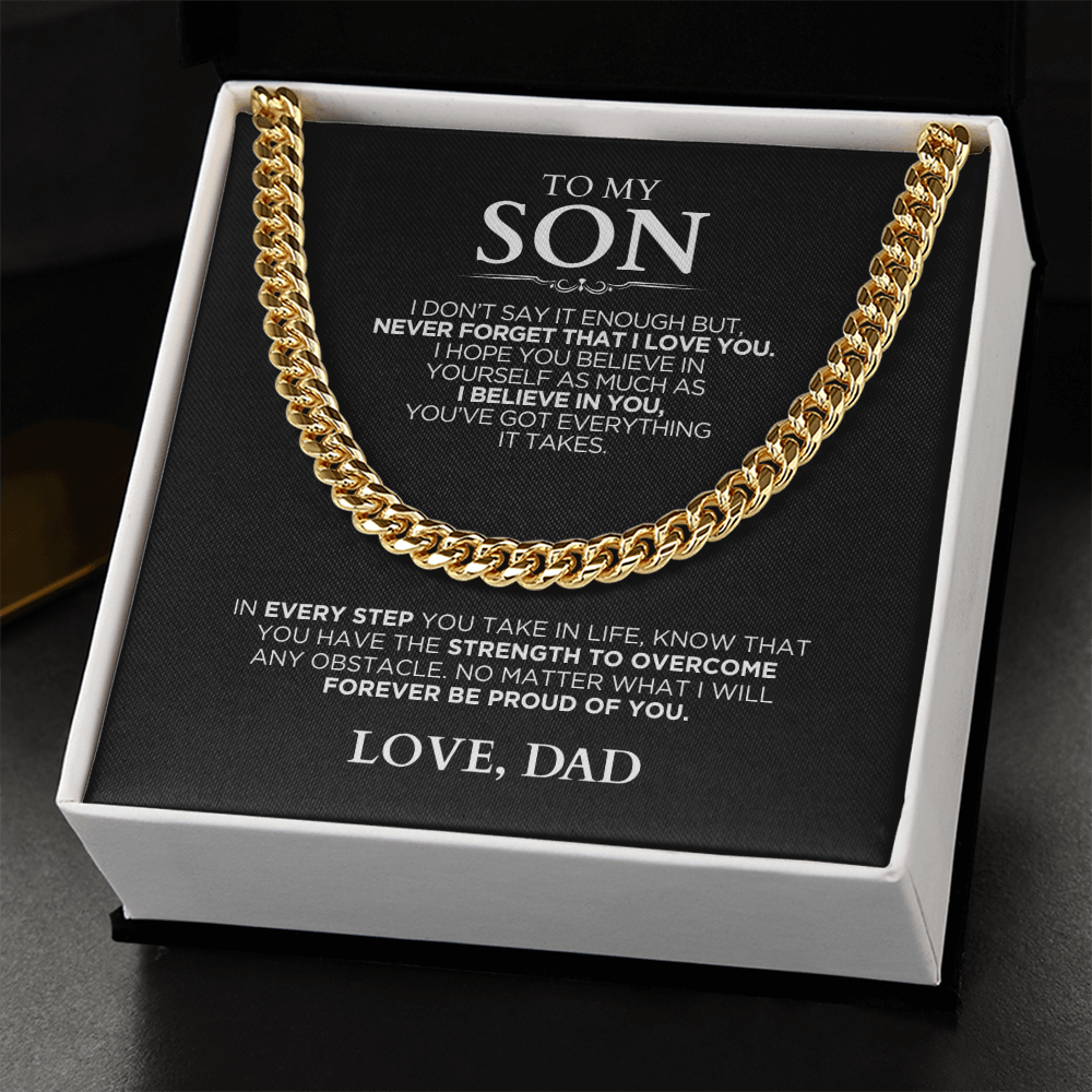 Cuban Link Chain - Gift To My Son - Strength