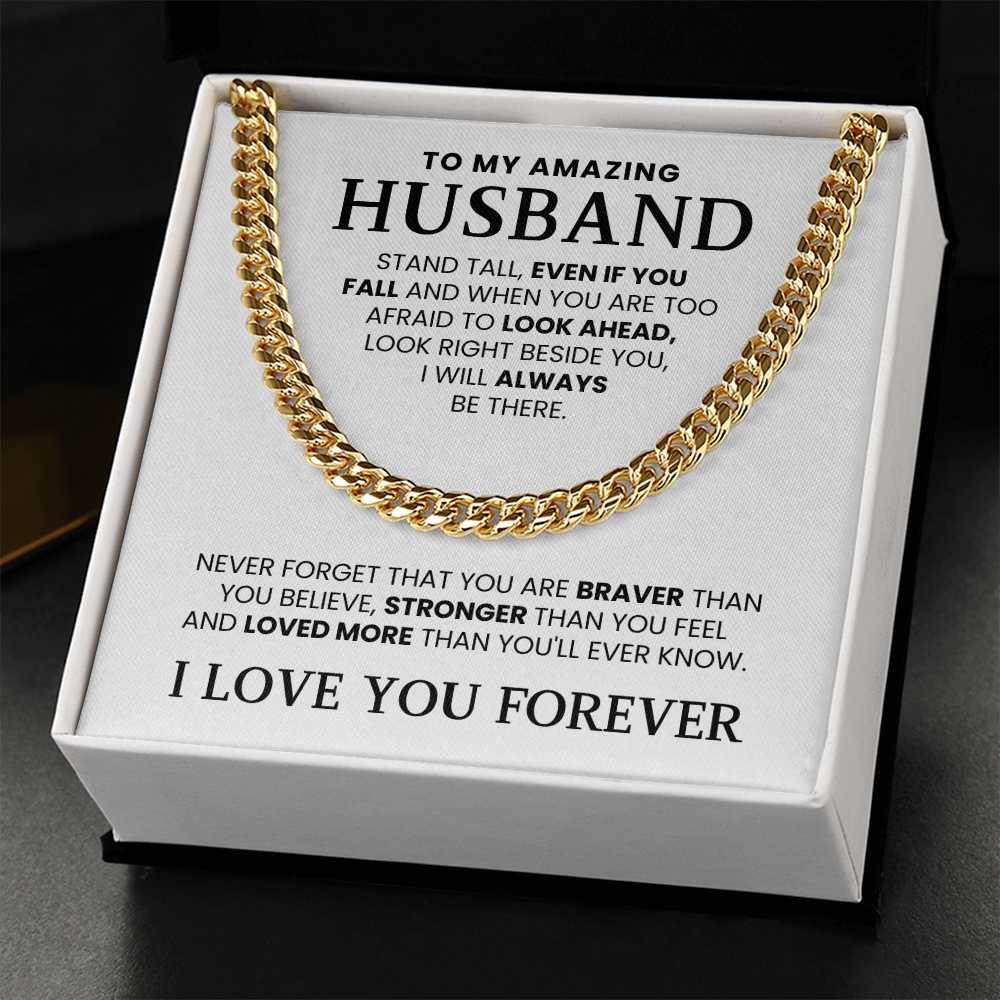 To My Husband - Stand Tall - Necklace + Message