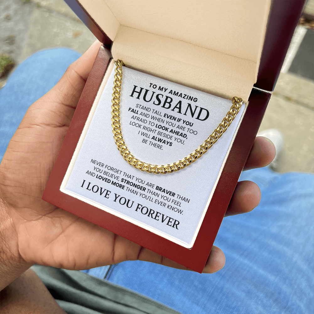 To My Husband - Stand Tall - Necklace + Message