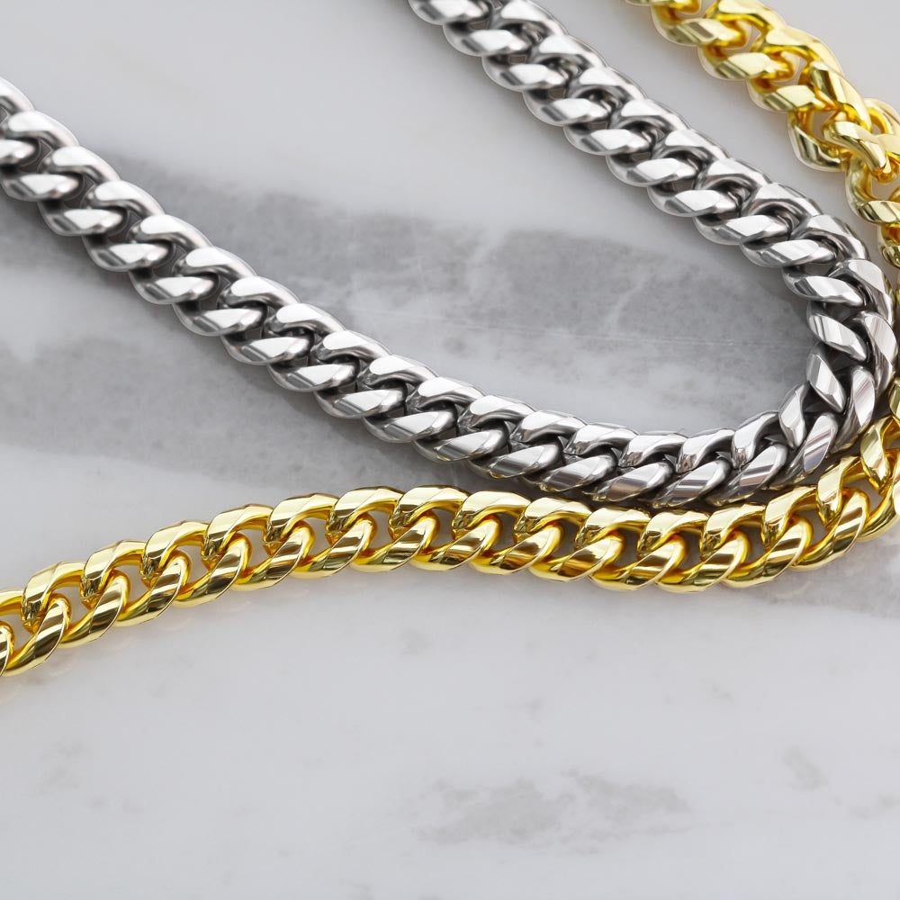 Cuban Link Chain Necklace - 16th Birthday Gift To My Son