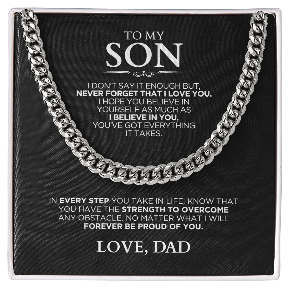 Cuban Link Chain - Gift To My Son - Strength