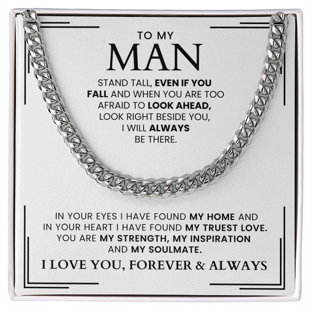 To My Man - My Home - Necklace + Message Gift