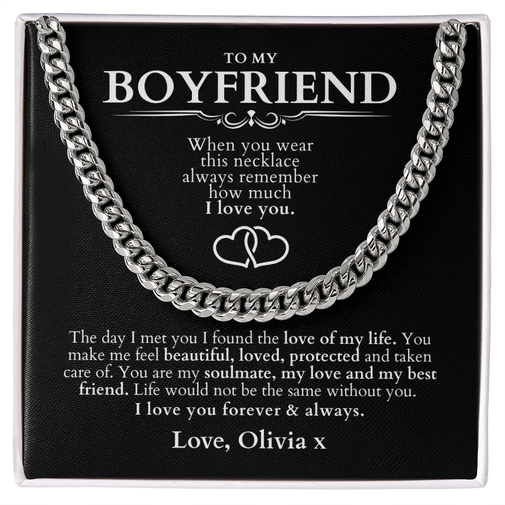 Cuban Link Chain Necklace Gift - To My Boyfriend