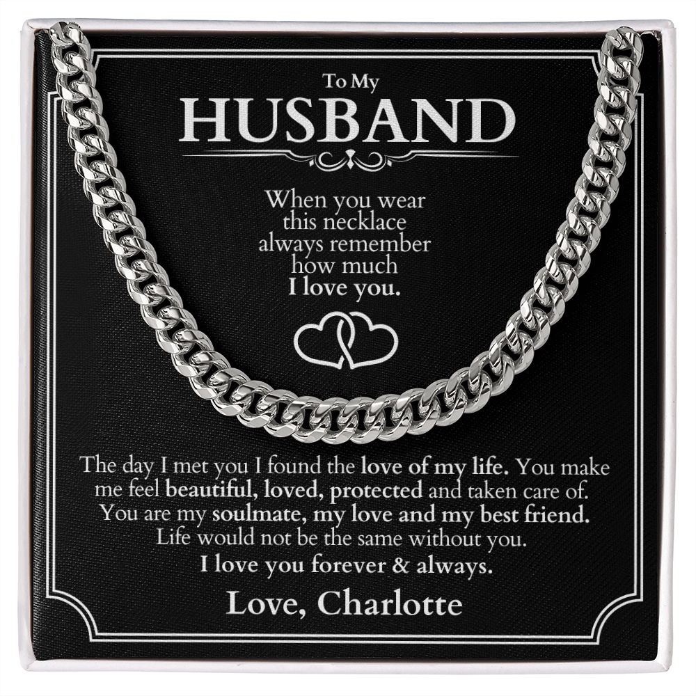 Cuban Link Chain - Gift For Husband - Never Forget