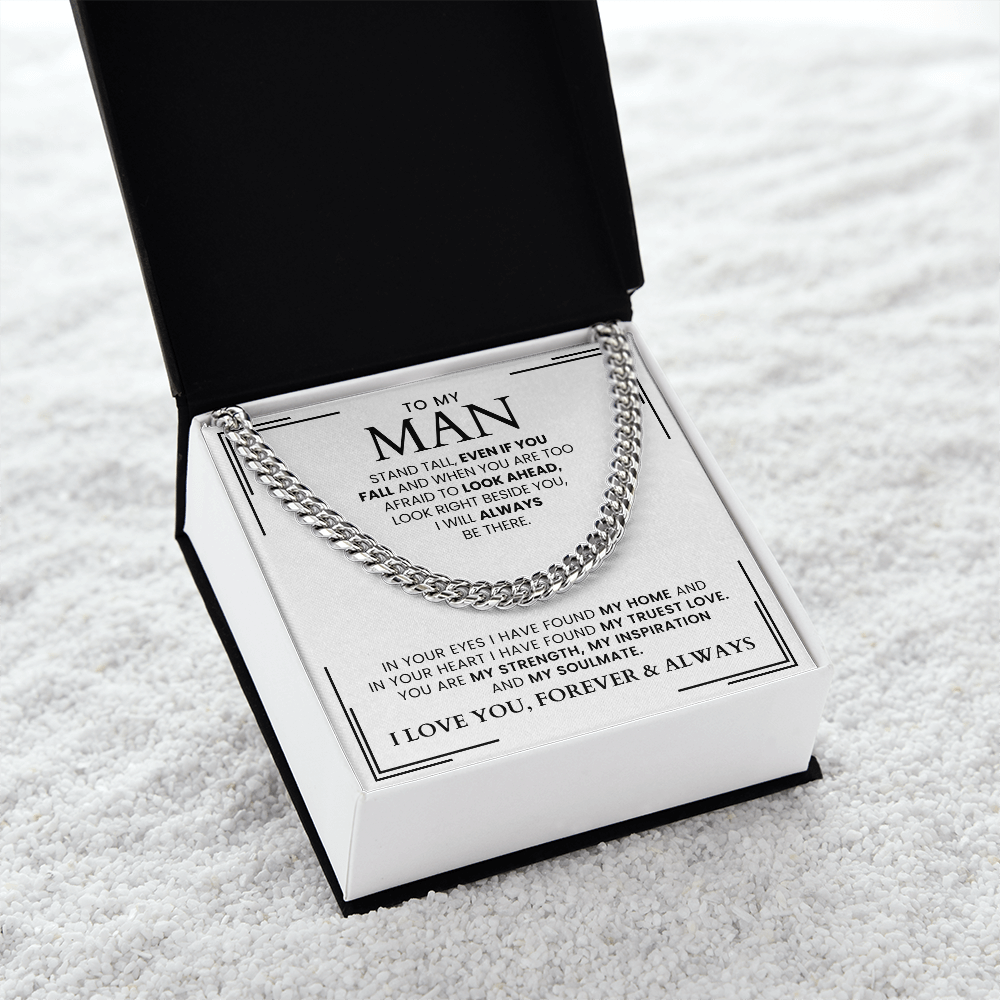 To My Man - My Home - Necklace + Message Gift