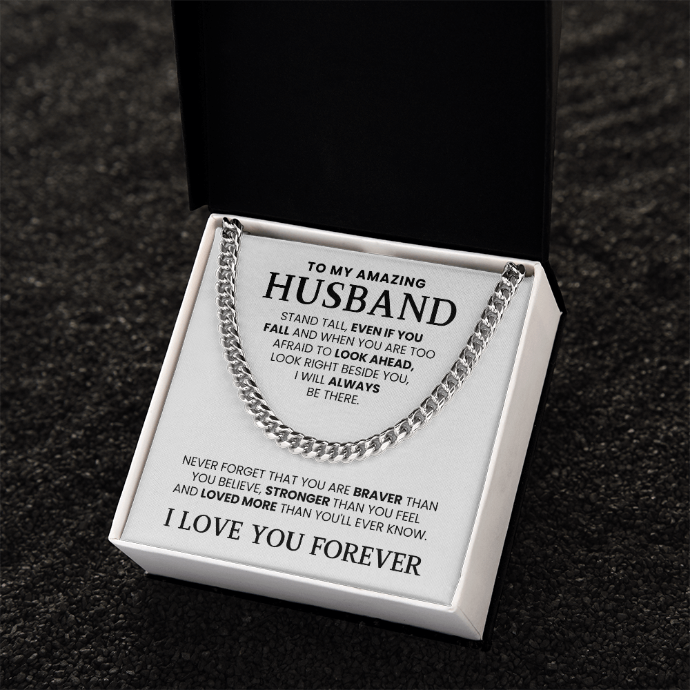 To My Husband - Stand Tall - Necklace + Message