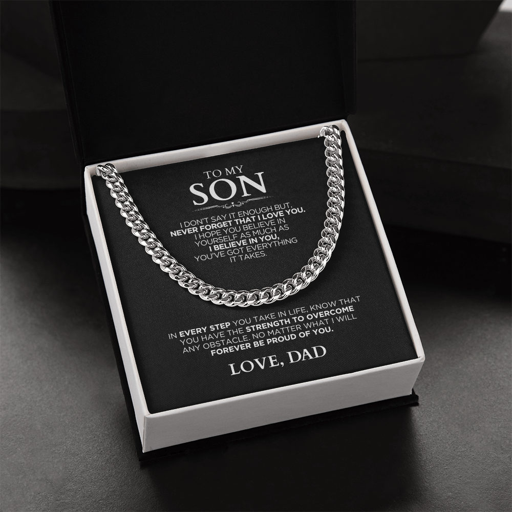 Cuban Link Chain - Gift To My Son - Strength