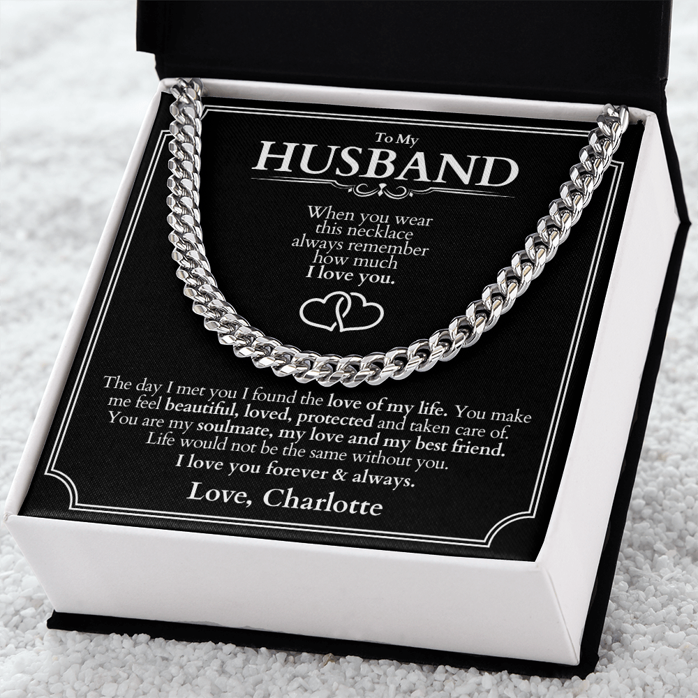 Cuban Link Chain - Gift For Husband - Never Forget