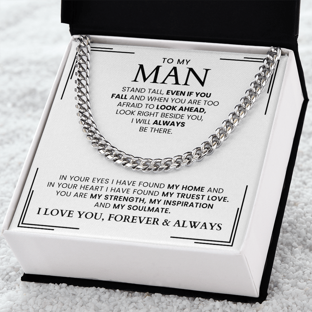 To My Man - My Home - Necklace + Message Gift